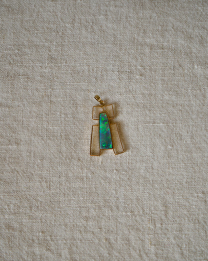 Opal Trapezoid Pendant