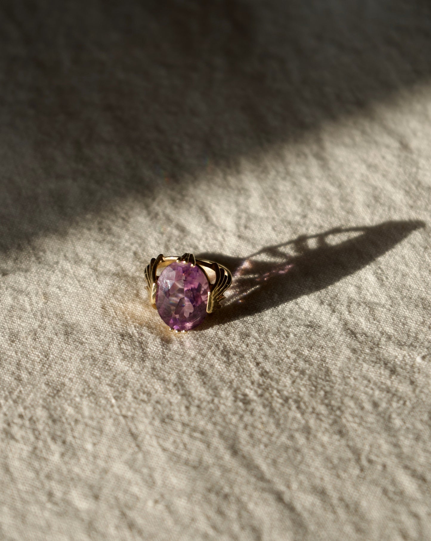 Vintage Amethyst Solitaire Ring